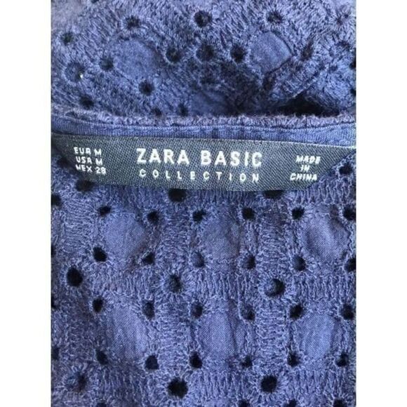 ZARA basic Collection dark blue blouse top…0588 - Picture 3 of 4